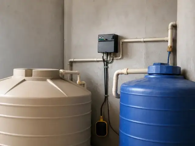 Cisterna y tinaco con control de nivel electrónico instalado