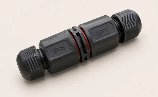 Conector instalado en exterior